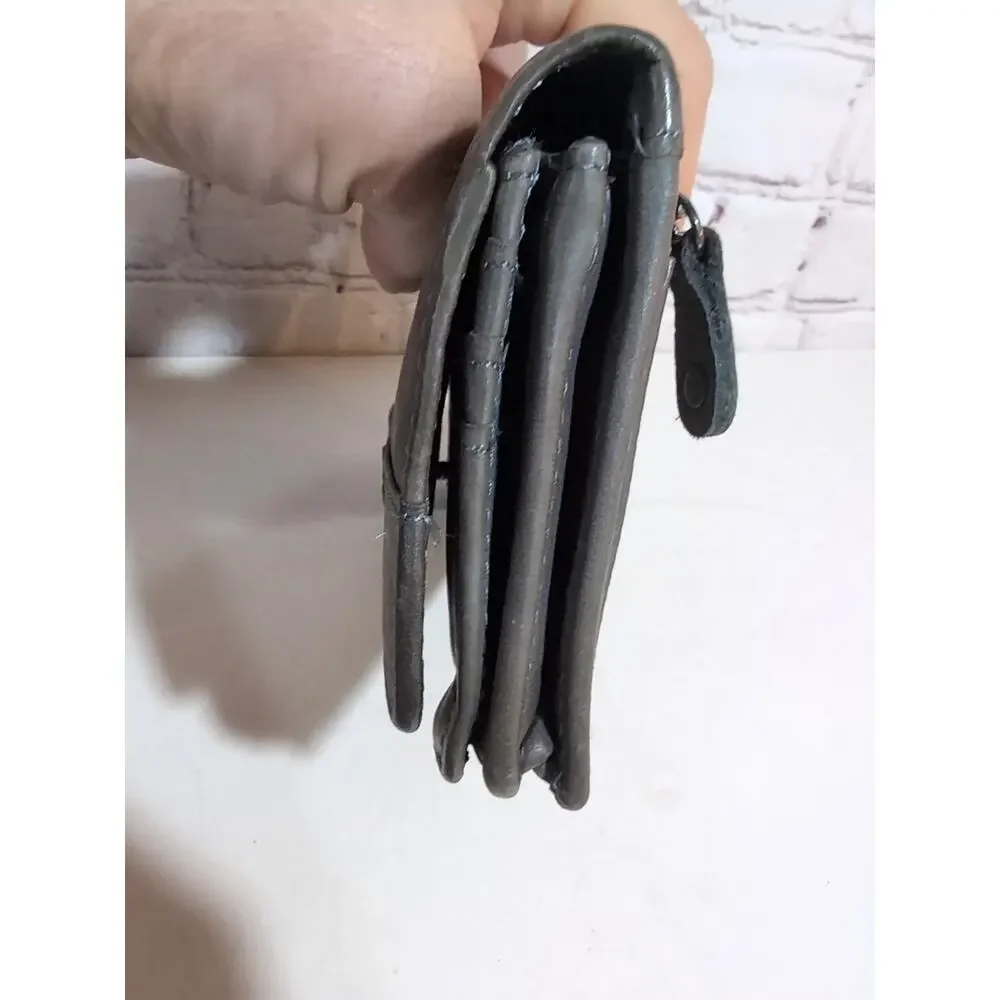 Harbour 2nd Luja Gray Leather Wallet Bi Fold Wallet NWOT 7 X 4 - Picture 8 of 11
